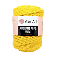 Obrázok ku produktu Špagát na macrame techniku YarnArt MACRAME ROPE 5mm 764 žltá