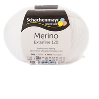 Obrázok ku produktu Vlna na pletenie SCHACHENMAYR MERINO Extrafine 120 00101 smotanová
