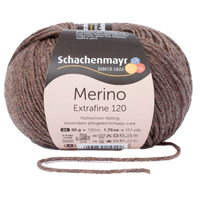 Obrázok ku produktu Vlna na pletenie SCHACHENMAYR MERINO Extrafine 120 00114 hnedá