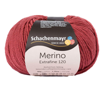Obrázok ku produktu Vlna na pletenie SCHACHENMAYR MERINO Extrafine 120 00128 bordová