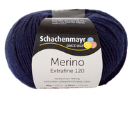 Obrázok ku produktu Vlna na pletenie SCHACHENMAYR MERINO Extrafine 120 00150 modrá tmavá
