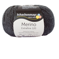 Obrázok ku produktu Vlna na pletenie SCHACHENMAYR MERINO Extrafine 120 00198 sivá tmavá