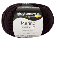 Obrázok ku produktu Vlna na pletenie SCHACHENMAYR MERINO Extrafine 120 00199 čierna