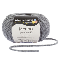 Obrázok ku produktu Vlna na pletenie SCHACHENMAYR MERINO Extrafine 40 00392 sivá tmavá