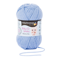 Obrázok ku produktu Vlna na pletenie SCHACHENMAYR MERINO MIX Baby smiles 01054 modrá