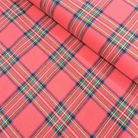 Obrázok ku produktu BAVLNENÁ LÁTKA odevná kocka červená 0,75cm