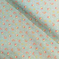 Obrázok ku produktu BAVLNENÁ LÁTKA prací kord kvety zelená