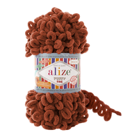 Obrázok ku produktu Pletacia priadza Alize PUFFY FINE 090 oranžová hnedá