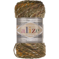 Obrázok ku produktu Pletacia priadza Alize SHOW PUNTO BATIK 6367 žltá zelená sivá okrová fialová