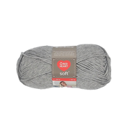 Obrázok ku produktu Pletacia priadza SOFT 00012 sivá svetlá