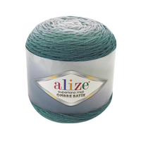 Obrázok ku produktu Pletacia vlna Alize SUPERLANA MIDI OMBRE BATIK 7292 zelená sivá