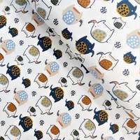 Obrázok ku produktu BAVLNENÝ ÚPLET zvieratká slony biela