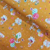 Obrázok ku produktu BAVLNENÝ ÚPLET zvieratká lamy okrová