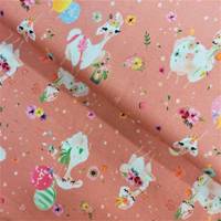 Obrázok ku produktu BAVLNENÝ ÚPLET zvieratká lamy ružová biela