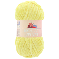 Obrázok ku produktu Pletacia priadza Himalaya VELVET 90002 žltá svetlá