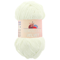 Obrázok ku produktu Pletacia priadza Himalaya VELVET 90008 smotanová