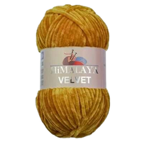 Obrázok ku produktu Pletacia priadza Himalaya VELVET 90030 žltá okrová