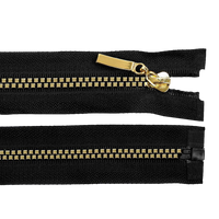 Obrázok ku produktu ZIPS kostený šírka 5mm dĺžka 50cm štvorcové zuby čierna