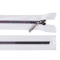 Obrázok ku produktu ZIPS kostený šírka 5mm dĺžka 80cm dúhovaná biela